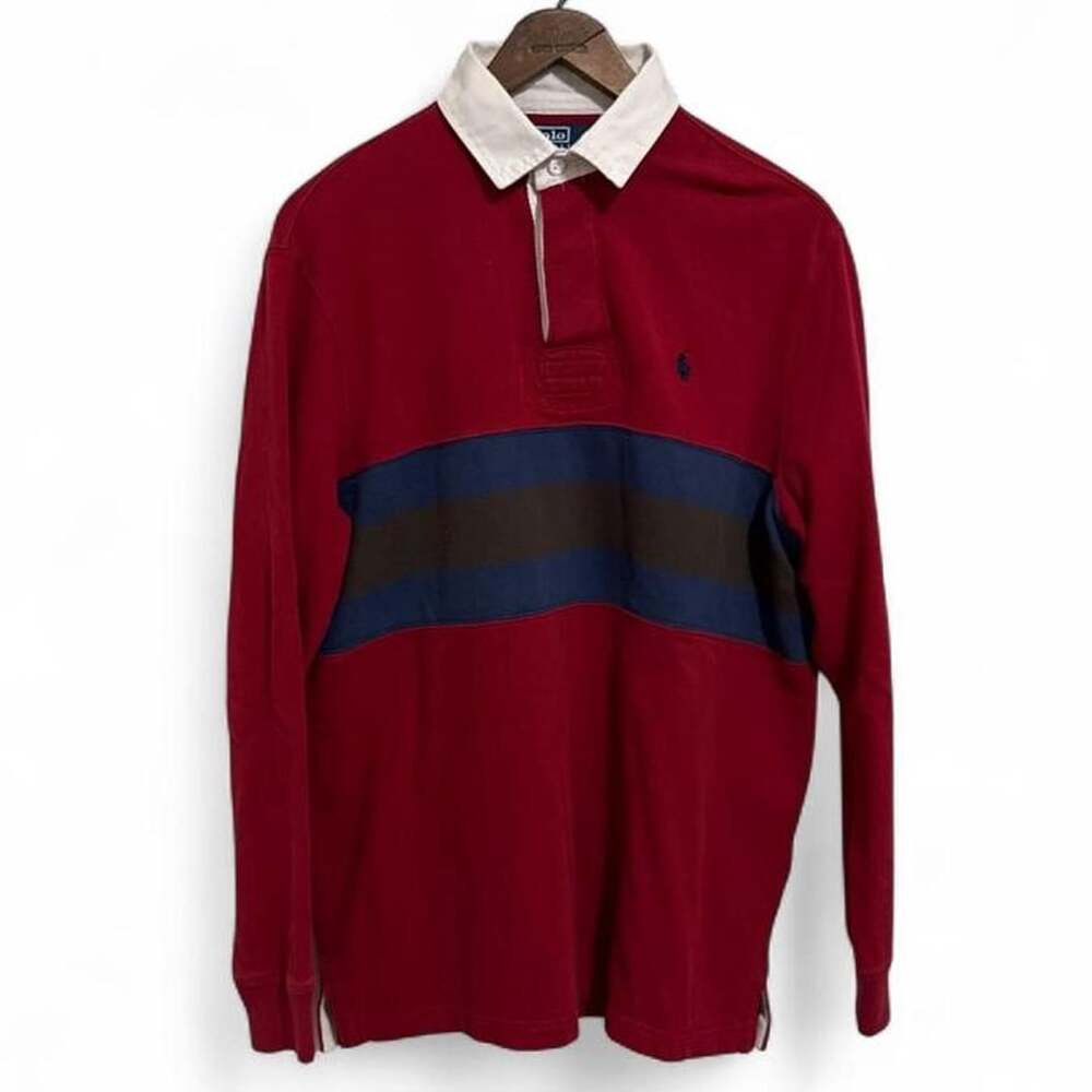 Polo by Ralph Lauren Vintage T-Rex Skeleton Graphic Rugby Shirt